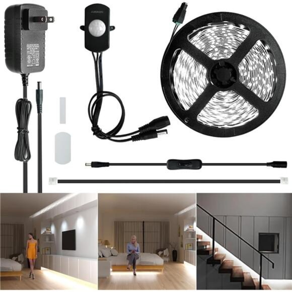 Dimmable Motion Sensor LED StripLight Under Cabinet Lighting Kit,LED Strip Light - Picture 1 of 7